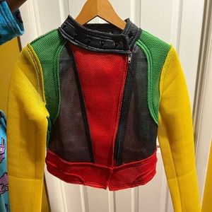 Jamaican Mesh Biker Jacket